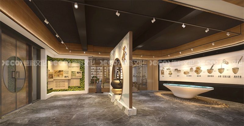 在茶文化展館設(shè)計(jì)中如何設(shè)計(jì)一個(gè)適合展示茶葉與公益慈善的結(jié)合的區(qū)域？
